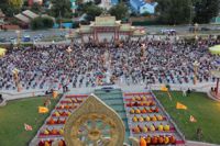Церемония подношения света Великому Будде в центральном хуруле Калмыкии